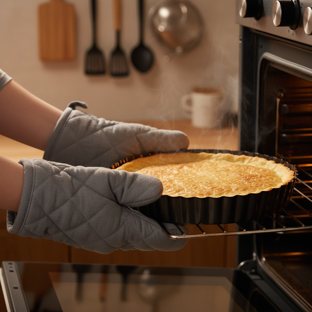 Retrait du four moule tarte professionnel