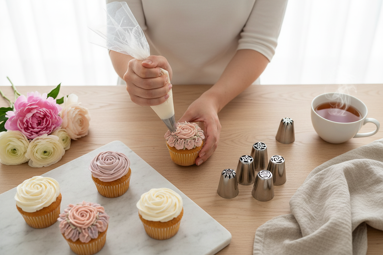 Décoration muffin avec Douilles pâtisseries