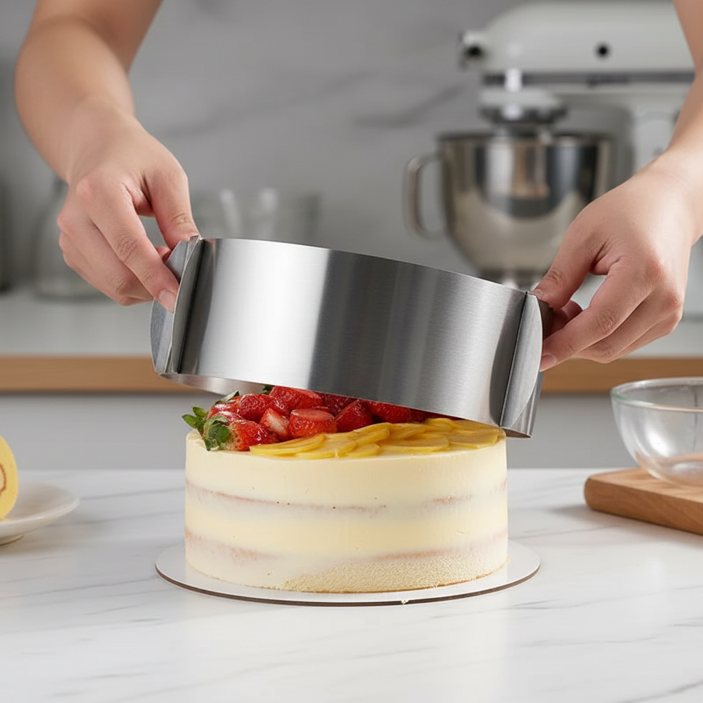 Démoulage du gâteau avec Cercle pour patisserie