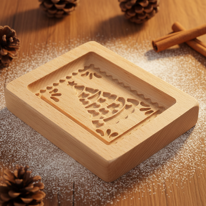 Emporte piece biscuit noel TANNE™ sur table bois