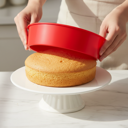 démoulage moule rond silicone rouge
