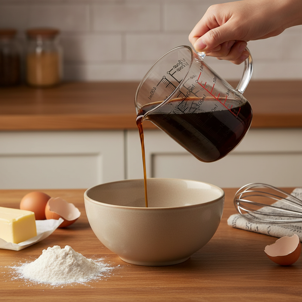 Mains verse liquide dans bol avec Doseur en verre 400ml