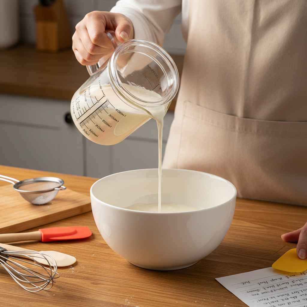 Mains verse lait avec Doseur en verre 600ml