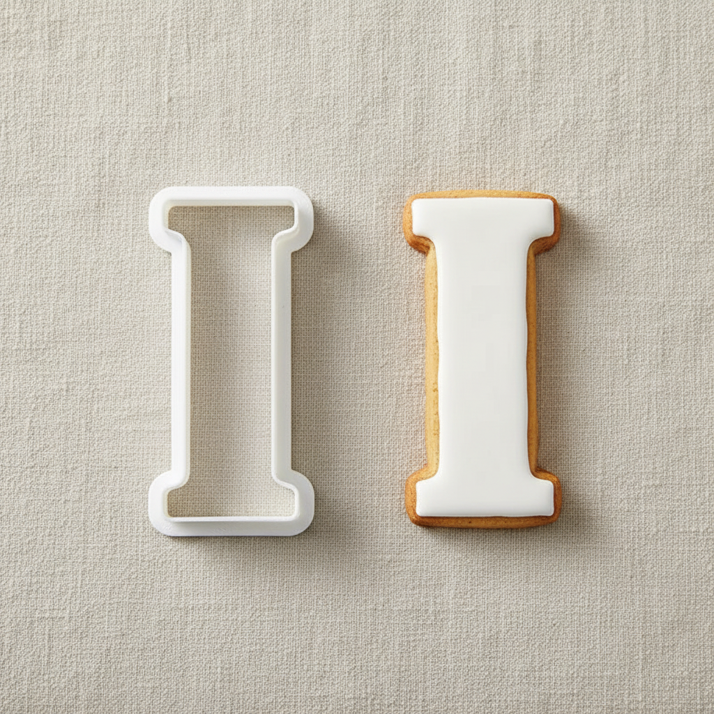 Emporte piece en lettre I avec biscuit