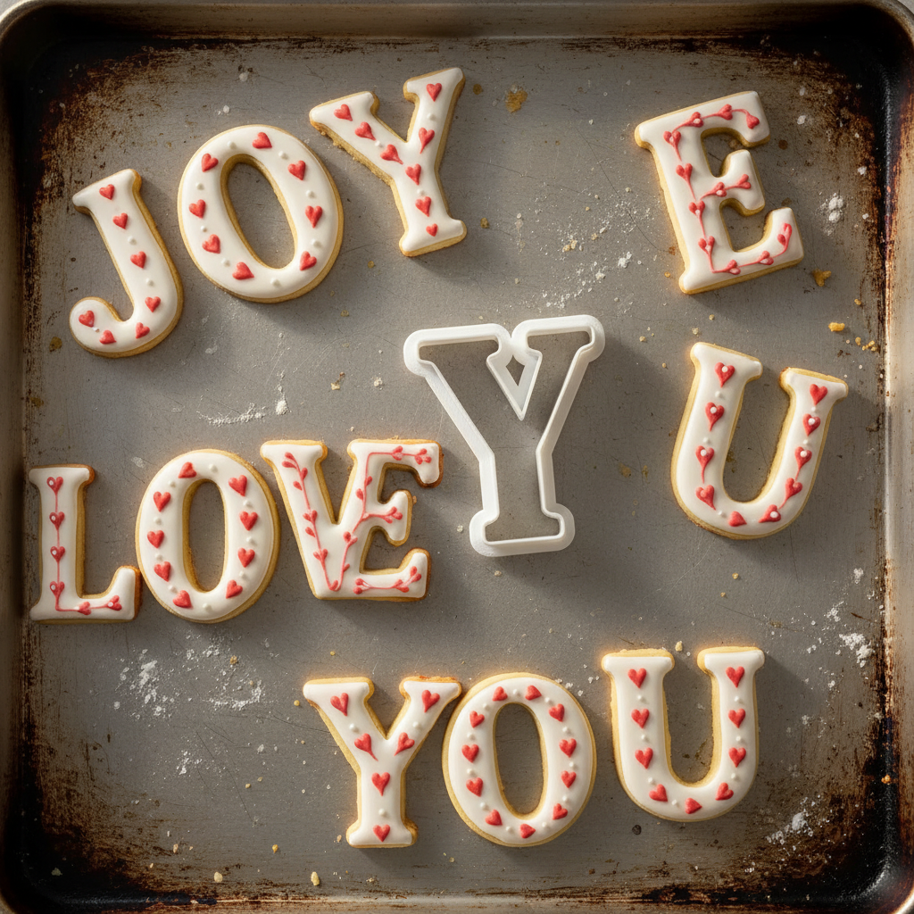 Emporte piece en lettre Y avec biscuits au glaçage royal