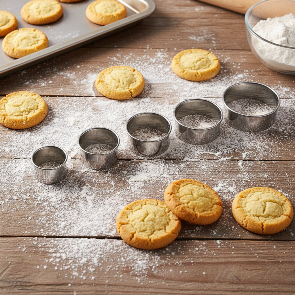emporte piece rond avec biscuit cuit