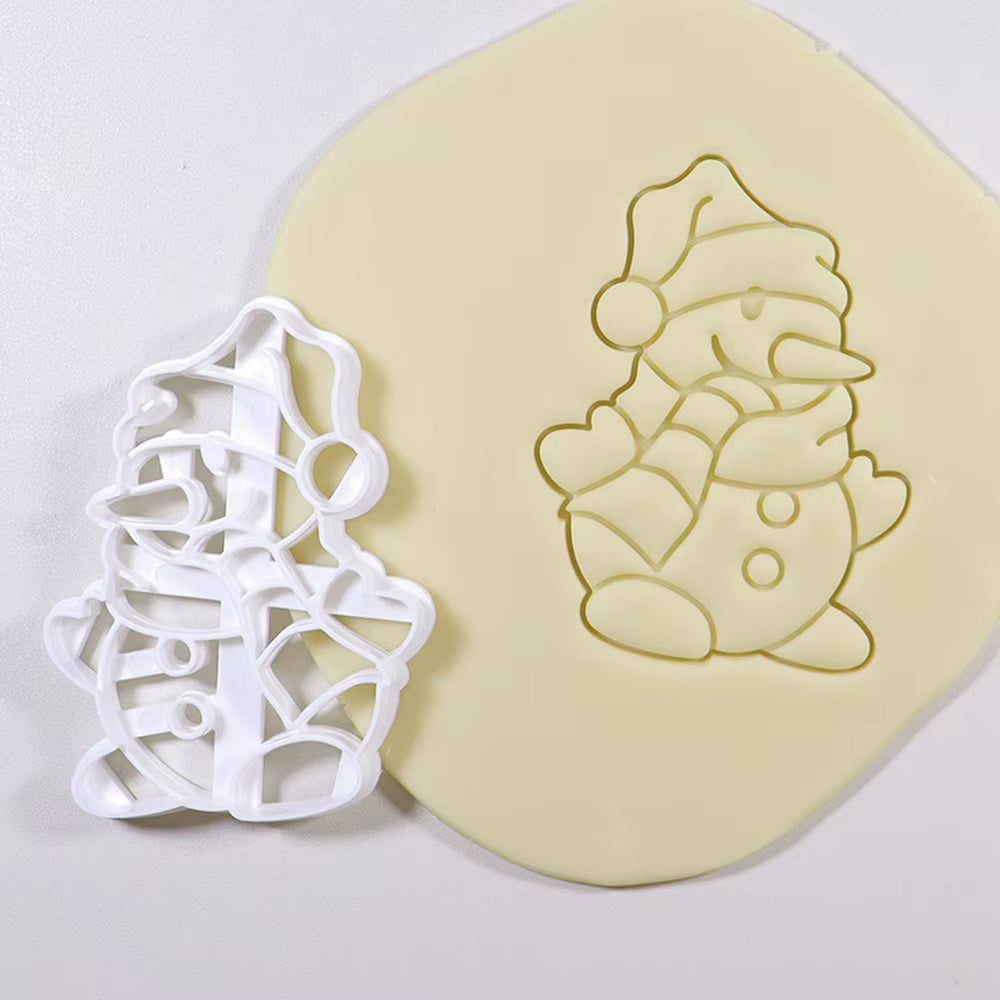 Emporte-pièces En Forme De Flocons De Neige De Noël - Moule à Biscuits Pressable - Moule à Biscuits Pour Fondant - Outil De Cuisson - Tampon à Biscuits Pour La Pâtisserie