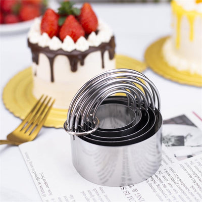 Emporte pieces ronds inox set emboîté poignée anneau pâtisserie