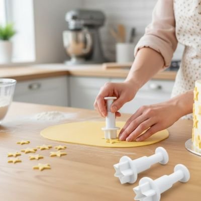 Emporte piece pour biscuit étoile plastique blanc cuisine