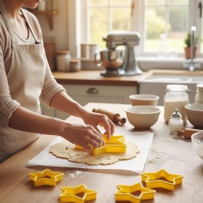 Moules a biscuit étoile jaune 6 pièces cuisine