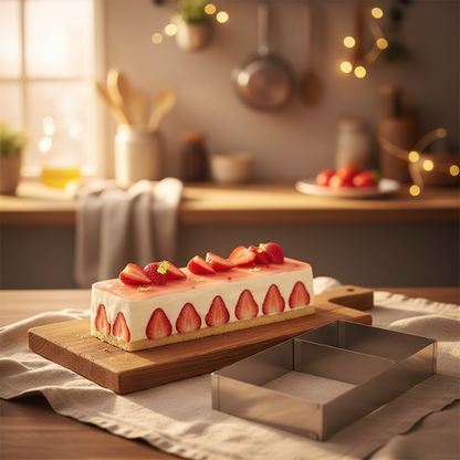 Entremet avec Moule rectangulaire gateau Flexiframe™ dans cuisine