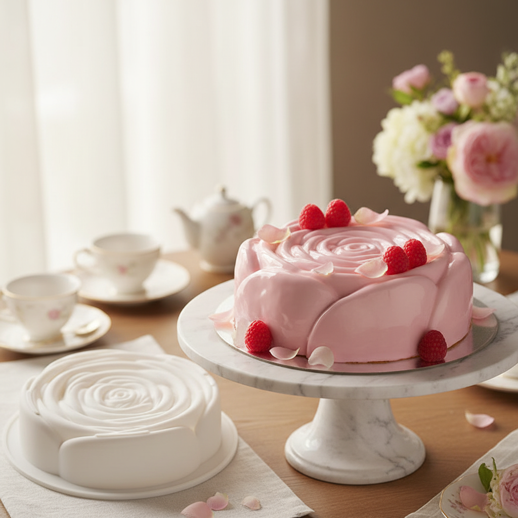 Moule Entremets et entremet rose