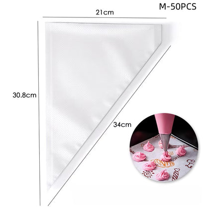 50 pièces Poche à douille jetables taille M