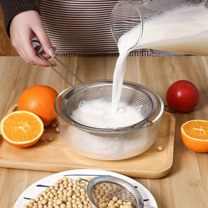filtre lait avec passoire en inox
