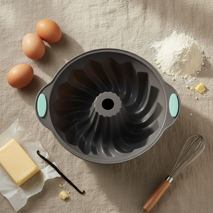 Moule Bundt Cake sur table cuisine