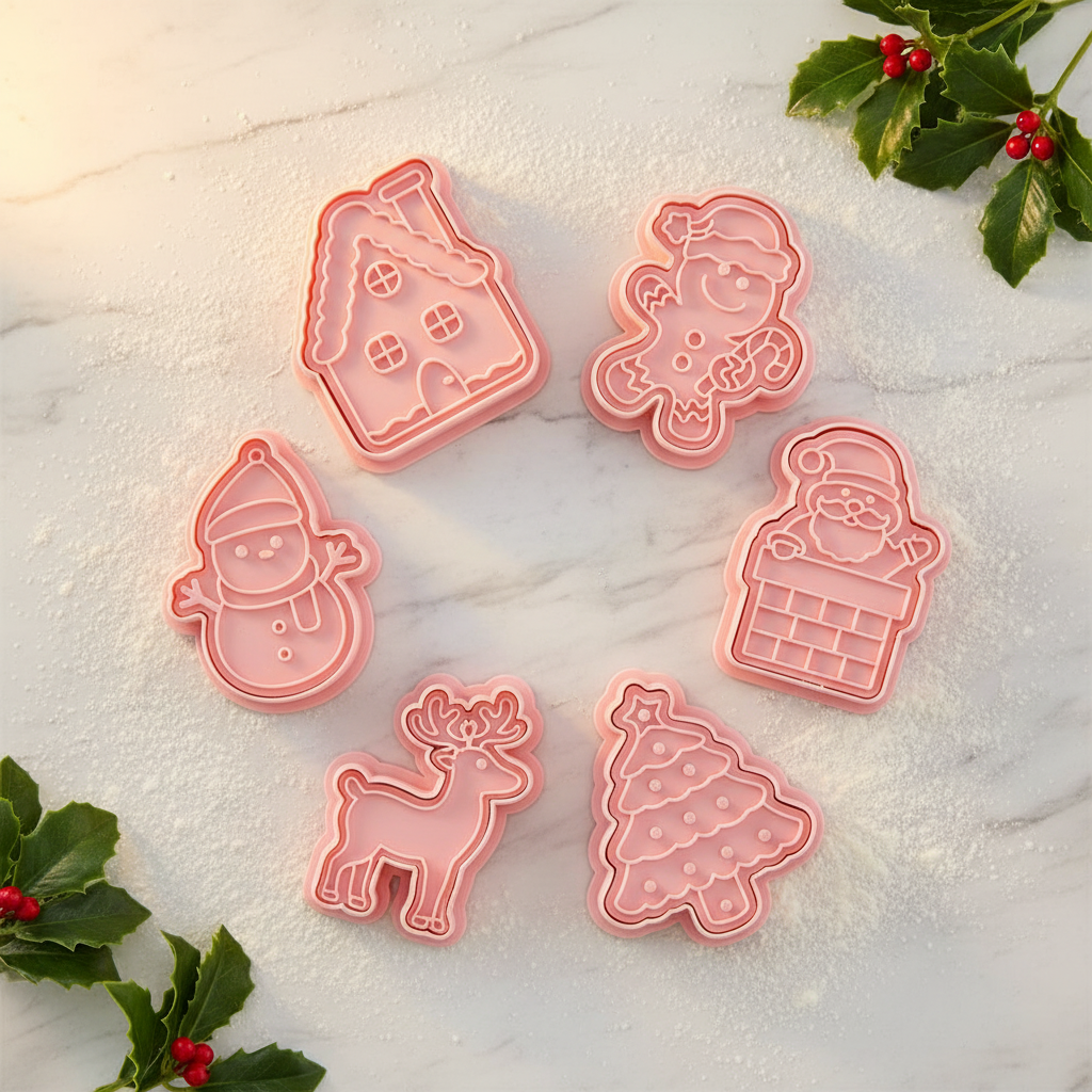 emporte pièce noel FETECREA™ sur table marbre décoré noël 