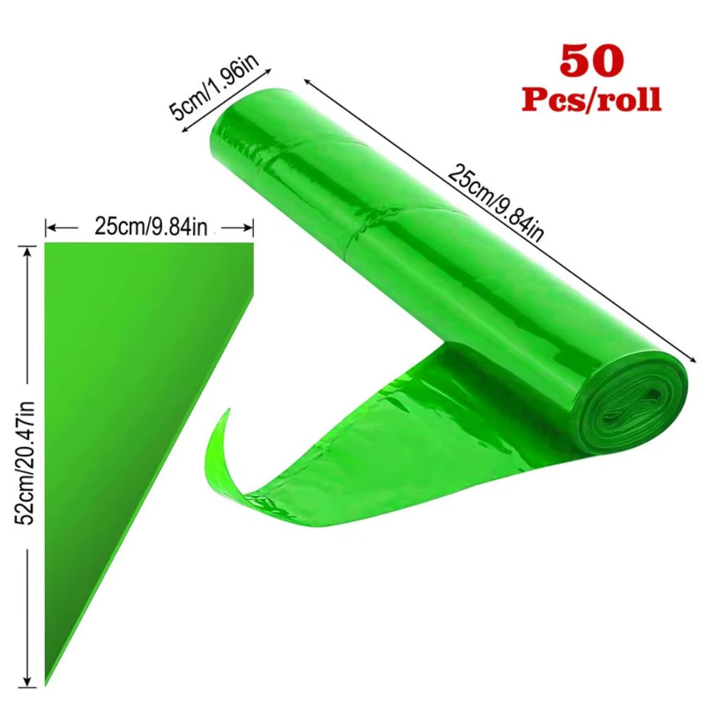 50 pièces de rouleau Poche à douille jetable vert