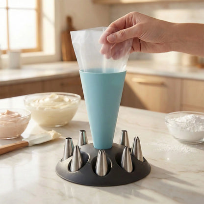 Support Poche à Douille bleu dans cuisine