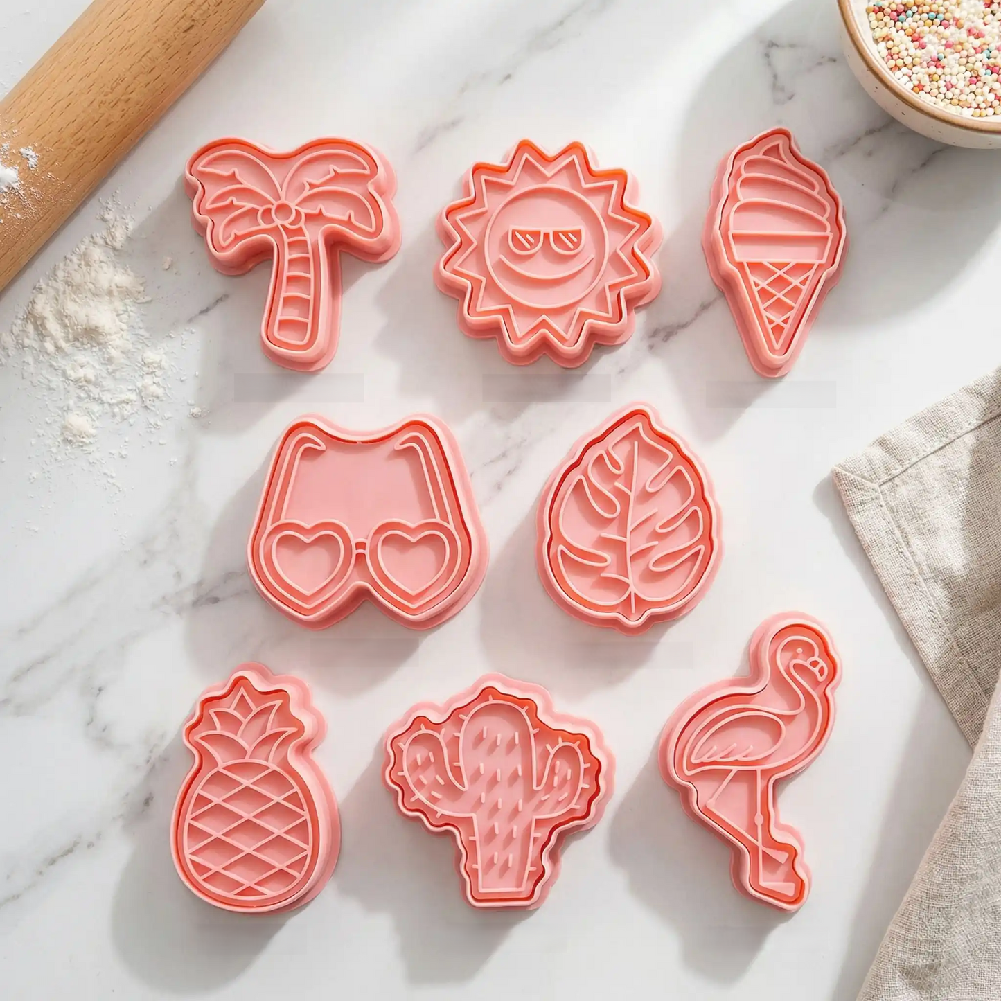 Emporte Piece Biscuit sur table cuisine marbre 
