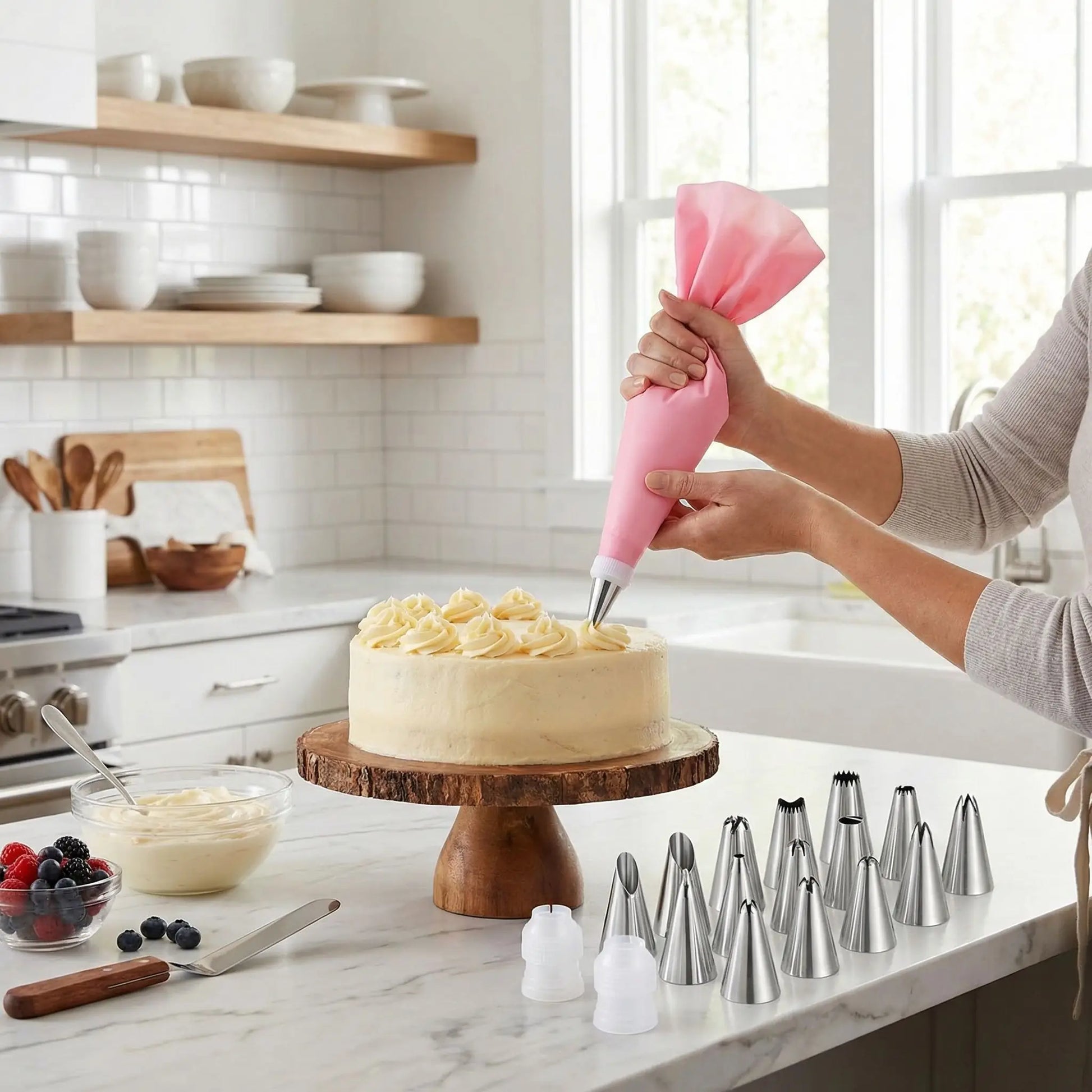 Décoration cake avec Poche a douille et embout