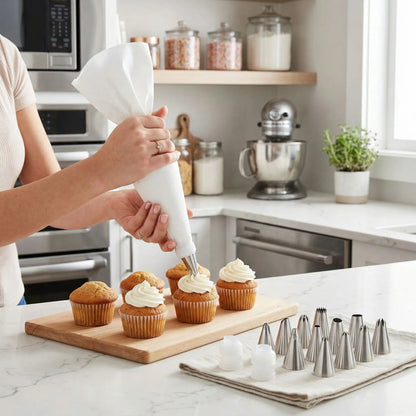 Décoration muffins avec Poche a douille et embout