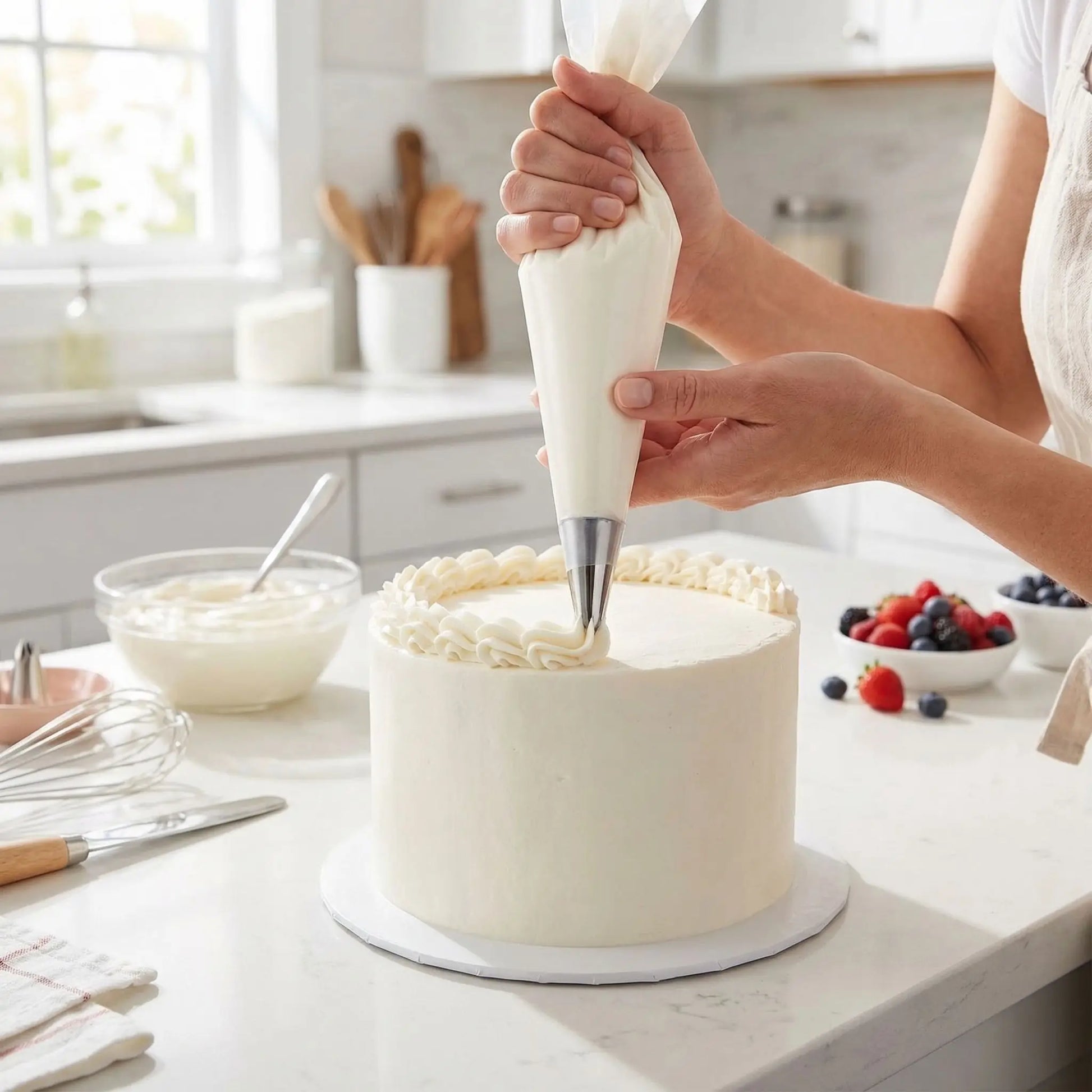 Décoration gâteau avec Douille pâtisserie professionnelle