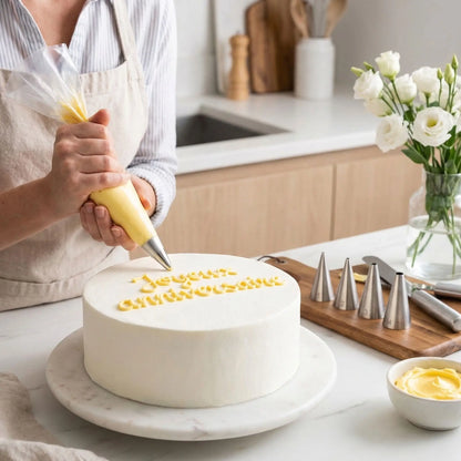 Décoration écriture sur cake avec Douille pâtisserie professionnelle