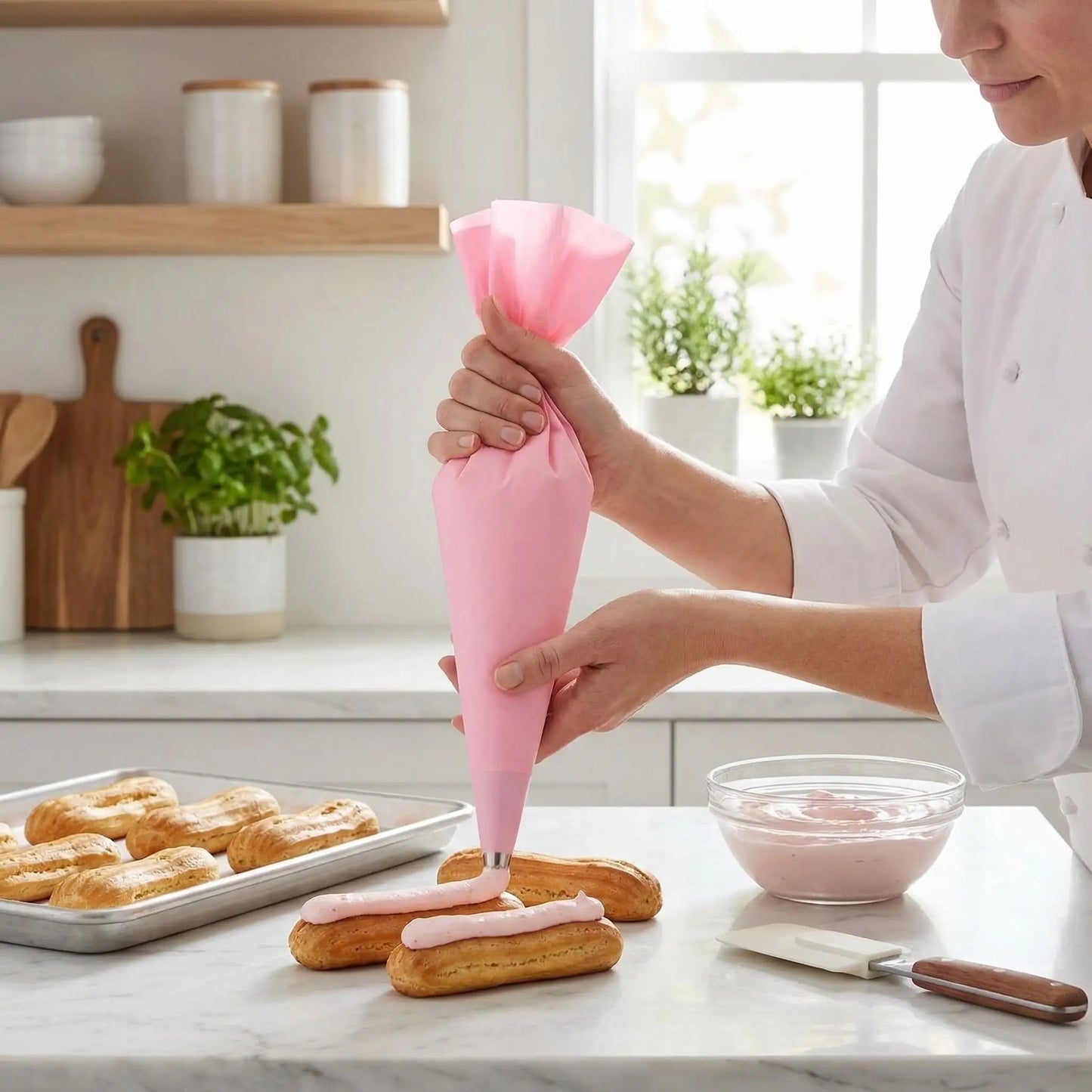 décoration éclair avec Poche à douille professionnelle