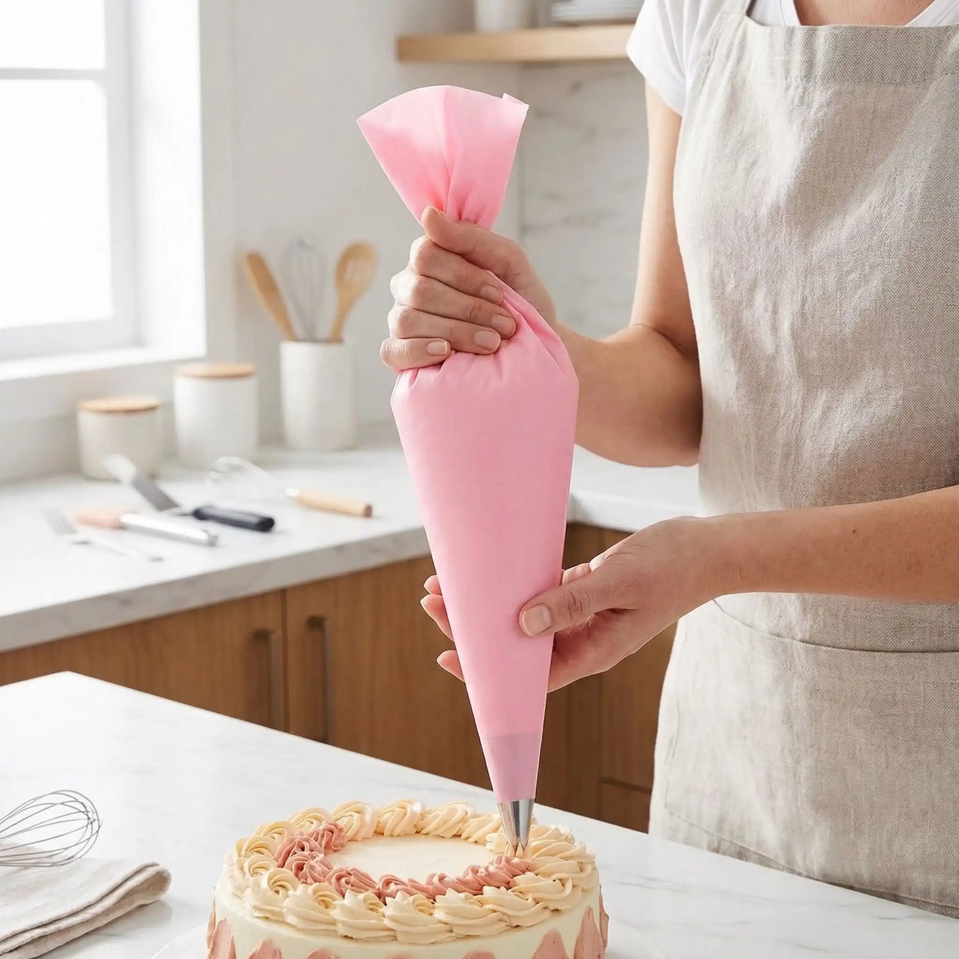 décoration gâteau avec Poche à douille professionnelle