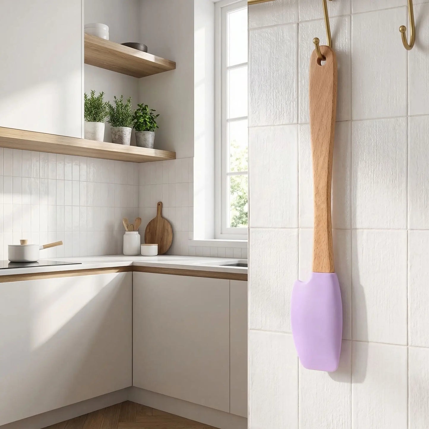 Spatule Silicone - Ustensile Pâtisserie Lavande | PâtisséLux™