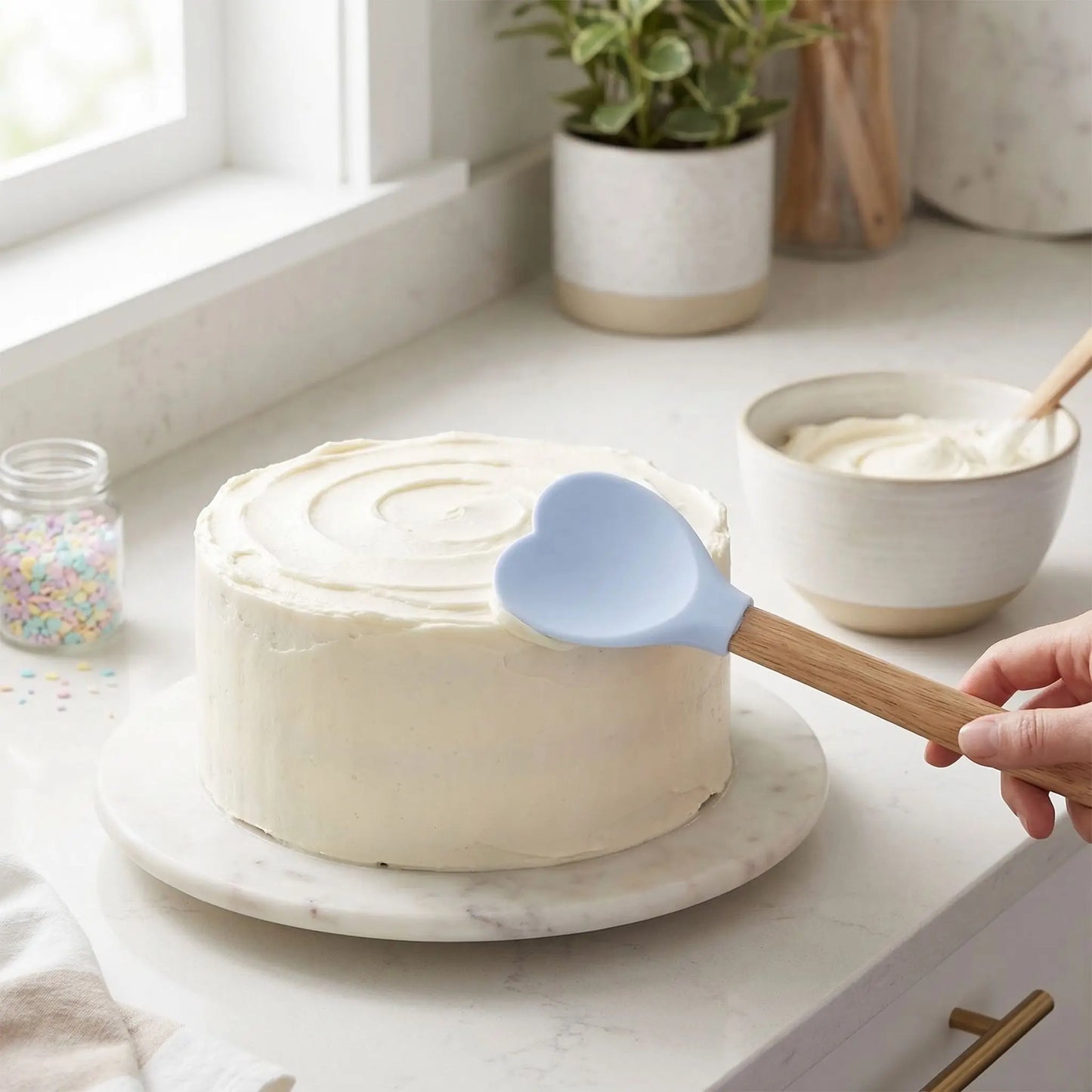 Glaçage gâteau avec Spatules en silicone