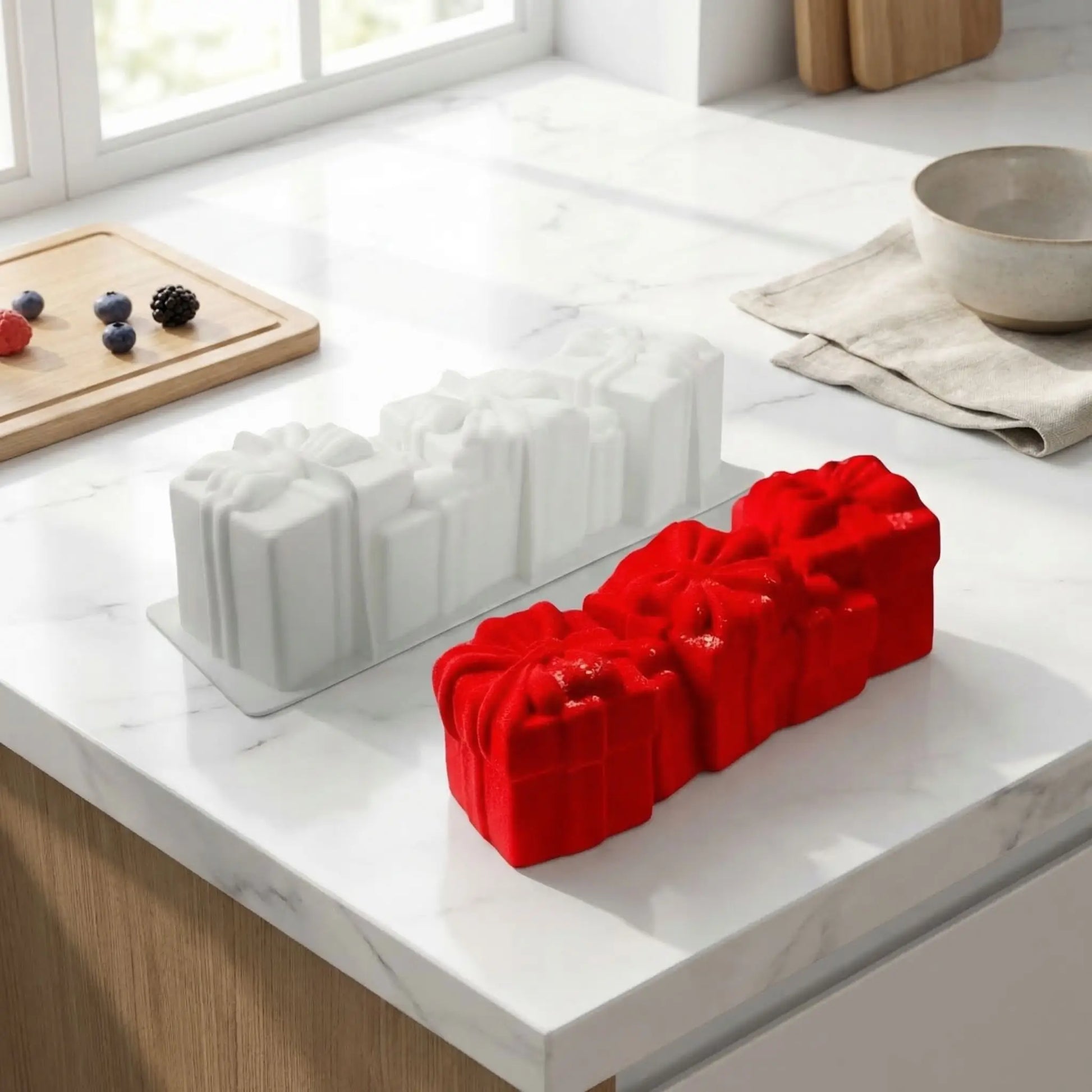 Moule silicone entremets et entremet dans cuisine