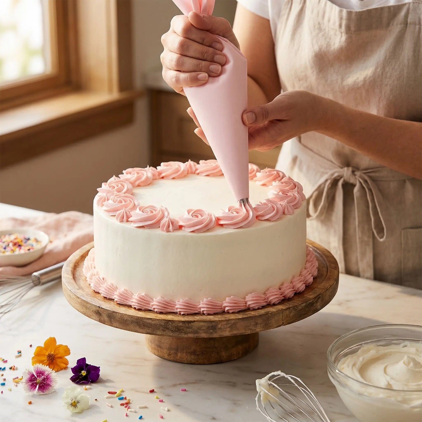 Décoration gâteau avec Poche à douille pâtisserie professionnelle taille L 