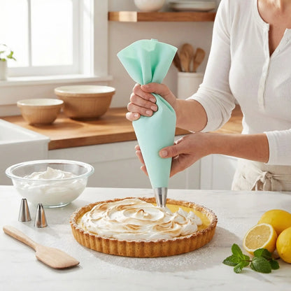 Décoration grande tarte avec Poche douille silicone