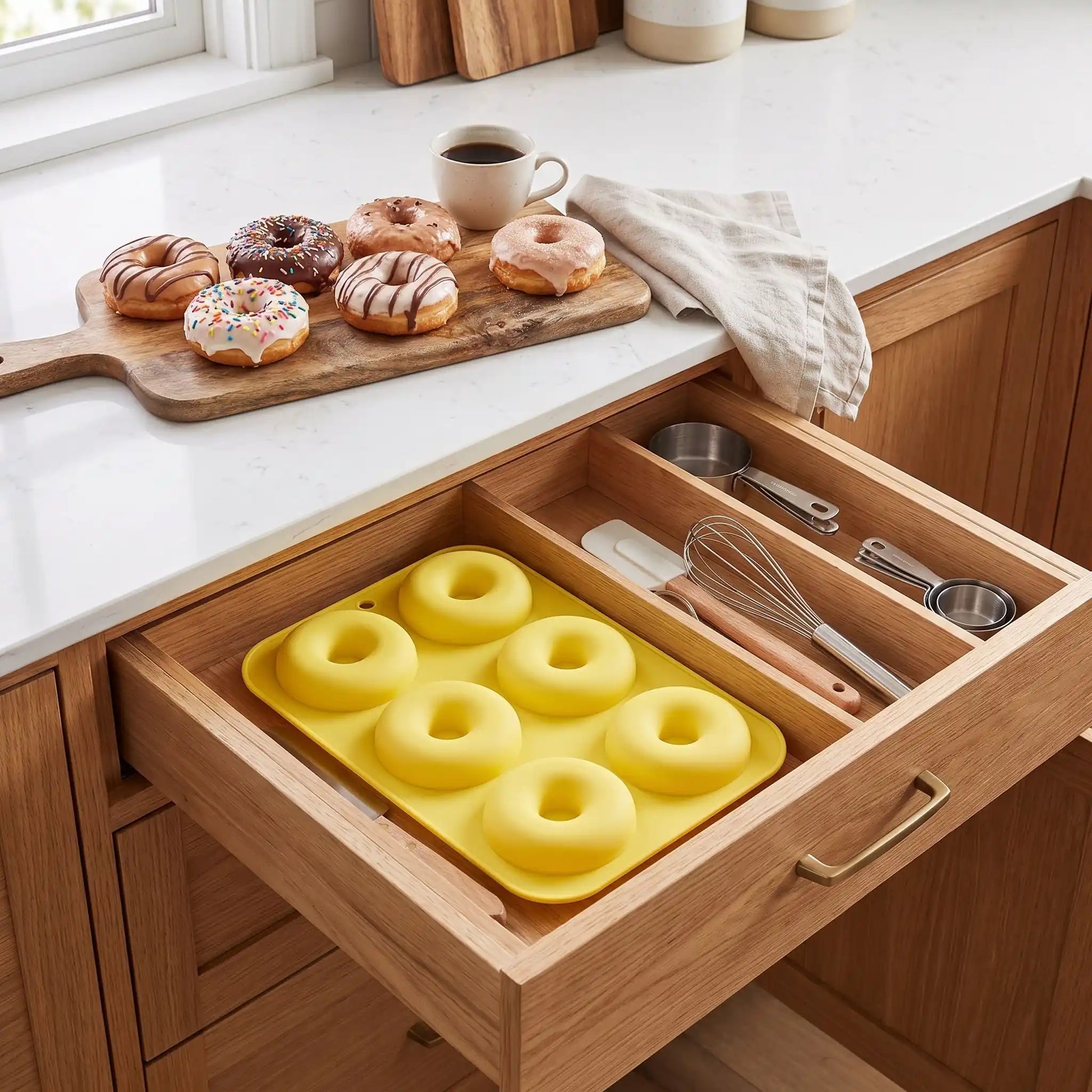 Moule pour Donuts ranger dans tiroir cuisine aménager 