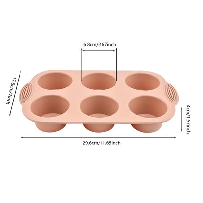 Muffin and cupcake pans rose - rectangle silicone