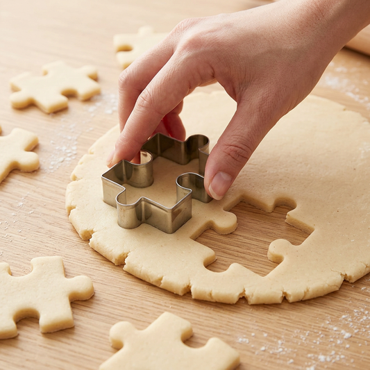 main homme découpe pâte biscuit avec emporte piece inox