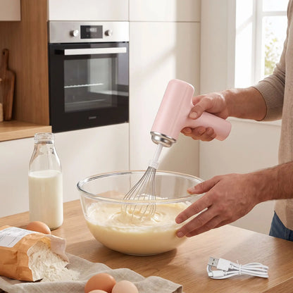 homme mélange préparation gâteau avec fouet électrique