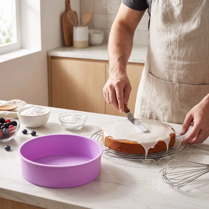 moules silicone ronds avec homme nappe gâteau rond