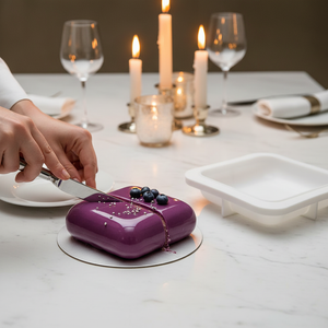 Découpe entremet avec Moule entremet silicone