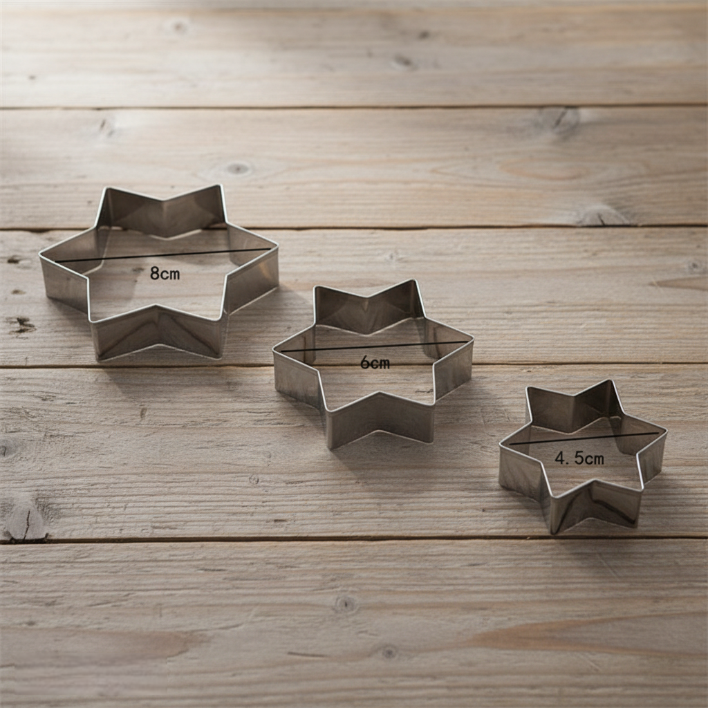Emporte Pièce Étoile - Set de 3 Tailles en Acier Inoxydable | StellaForma™