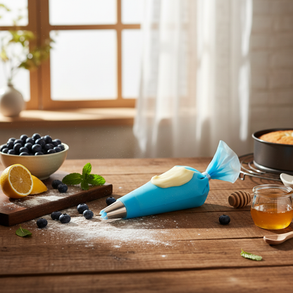 Poche à douille professionnelle ambiance cuisine rustique