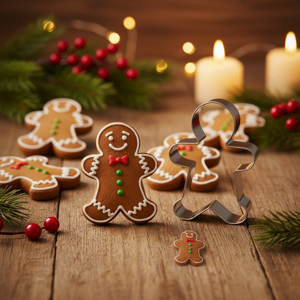 Biscuits bonhomme décorés au glaçage avec Emporte pièce noel INOXFETE™