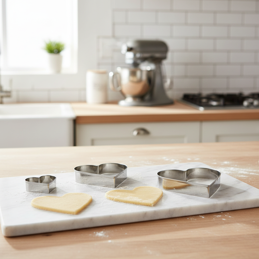 3 tailles Emporte pièces cœur sur plan de travail