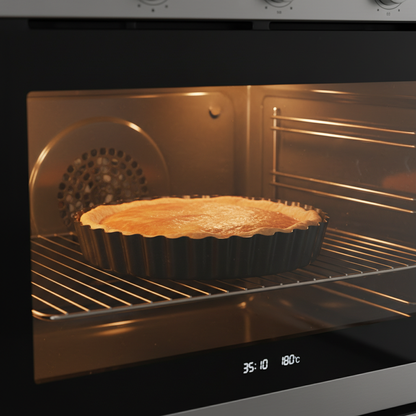 Cuisson au four du moule tarte professionnel 