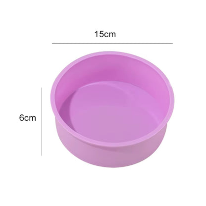 Moule silicone rond violet 6cm hauteur 15cm moyen gâteau