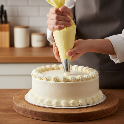 Décoration grand cake avec Poche à douille réutilisable taille L