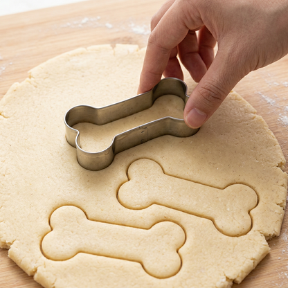 main découpe emporte pièce professionnel sur pâte biscuit 