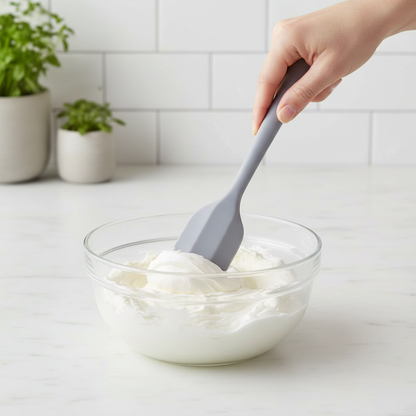 Une maryse cuisine grise incorporant de la crème