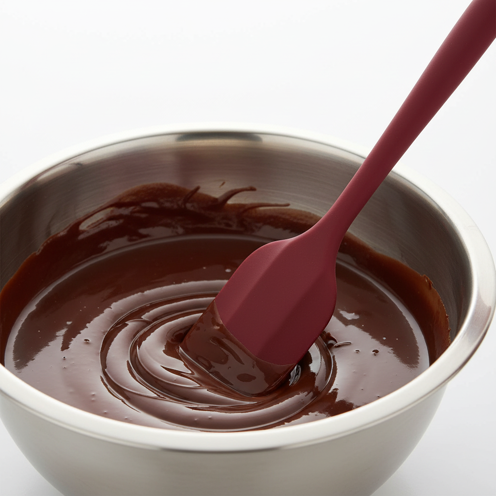 Une maryse cuisine rouge bordeaux pour mélange chocolat